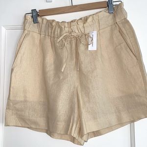 BR Linen paper bag shorts, NWT